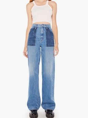Mother Superior the Patch Maven Heel jeans size 28 wide leg high rise wide leg